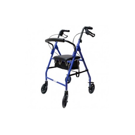 Andadera Rollator de aluminio AJ-N1025BL color azul - Envío Gratuito