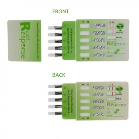 Panel para deteccion de 10 drogas (COC, THC, ANF, MANF, OPI, BZO, BAR, MTD, PCP) caja con 25 piezas - Envío Gratuito