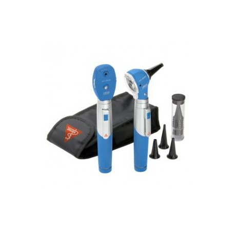 Equipo de diagnostico con Oftalmoscopio mini3000 y Otoscopio mini3000 estuche suave color azul - Envío Gratuito