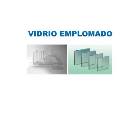 Vidrio emplomado de 10 x 12", 8mm espesor, 1.7 - 1.92 mm protección, peso de 2.76kg - Envío Gratuito